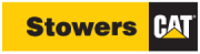 Logo of Stowers CAT, with the word 'Stowers' in black font above the CAT logo in black and yellow.