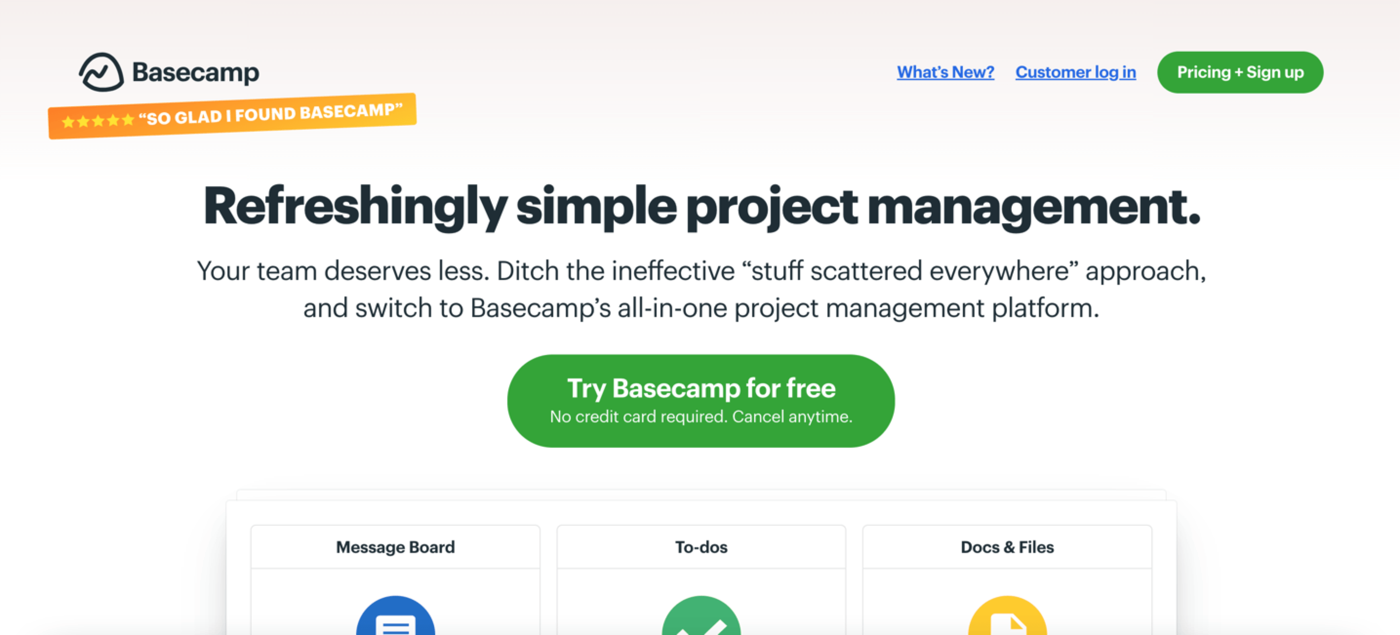 basecamp marketing project management