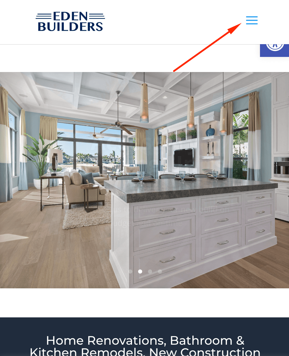 Responsive version of Eden Builder's website