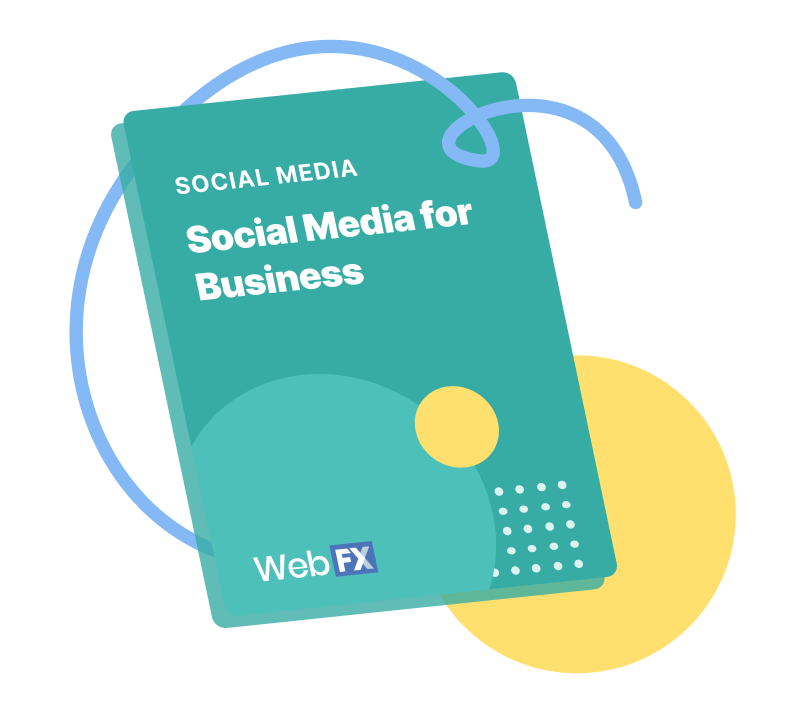 A notebook with the text "Social Media- Social Media for Business" with a WebFX logo.