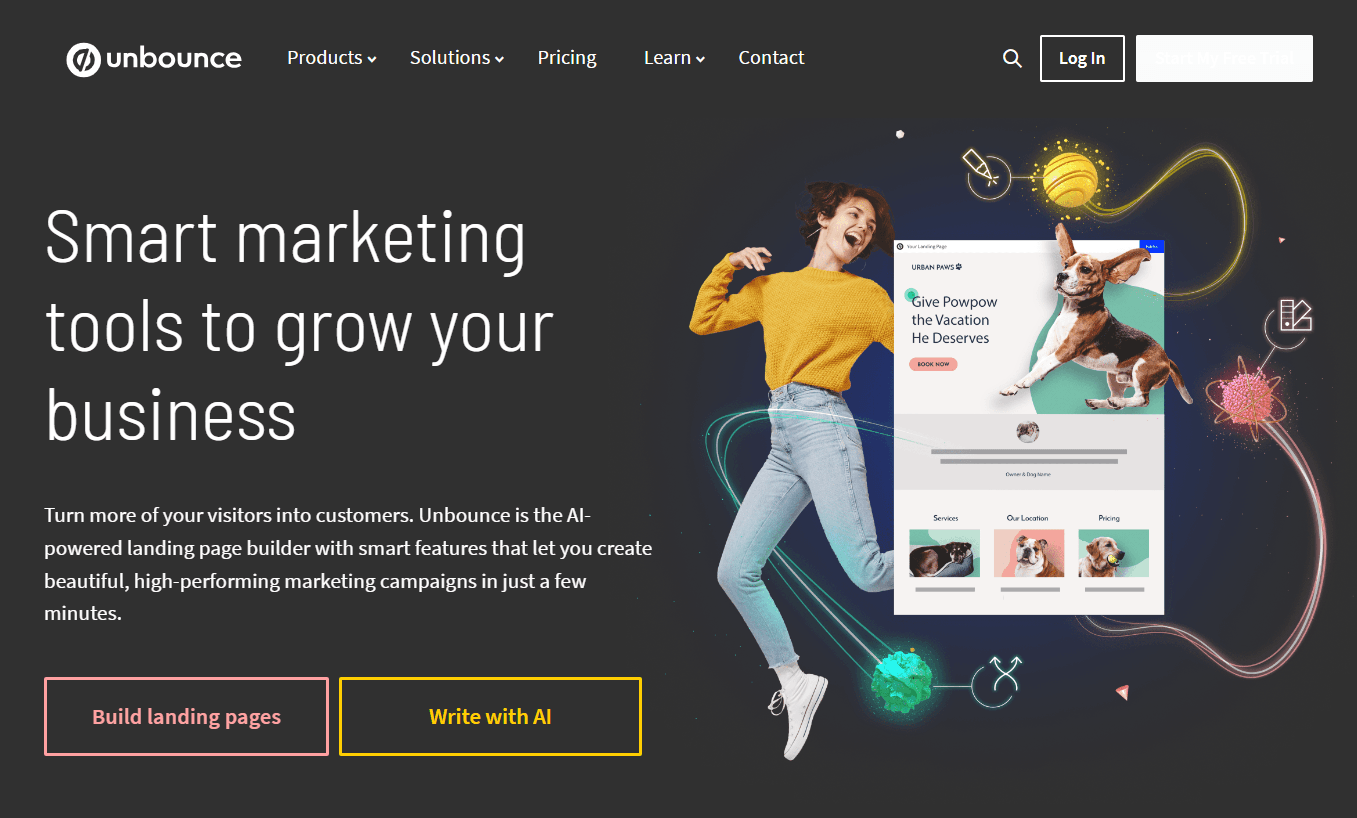 Unbounce AI website builder