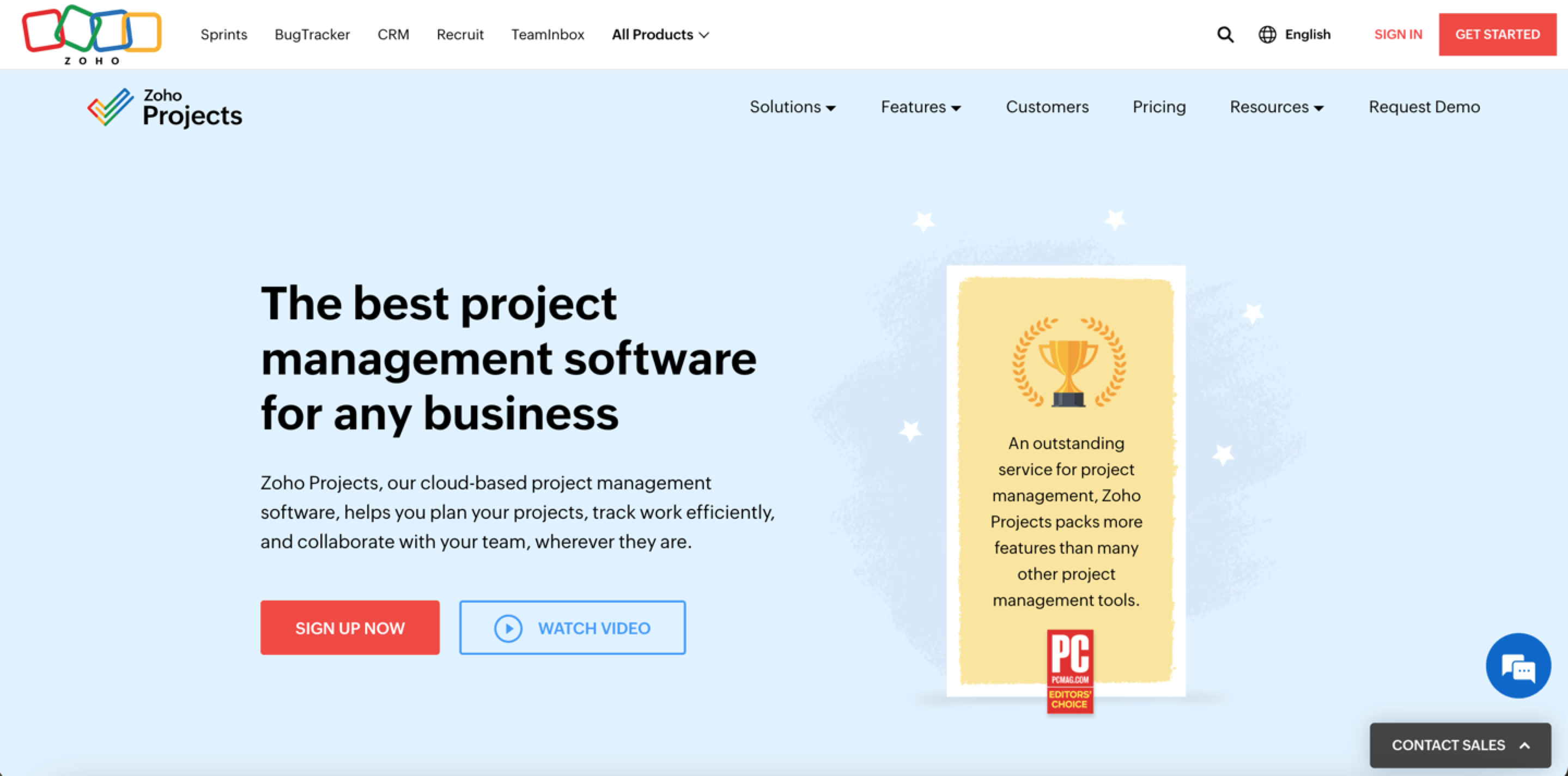 zoho projects marketing work management