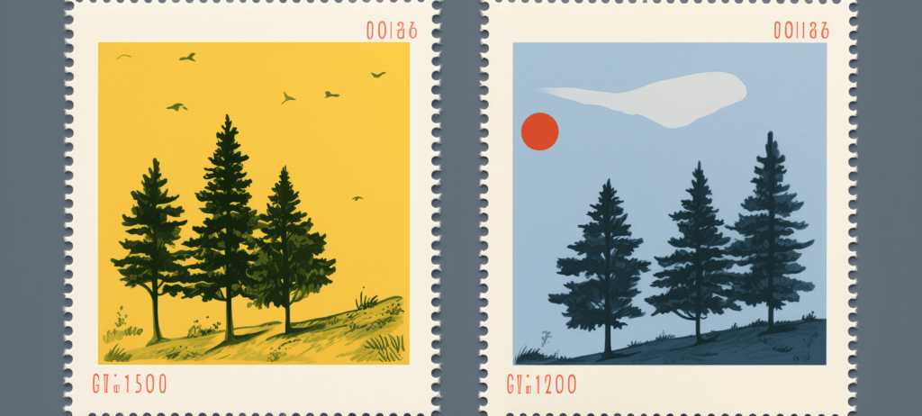 Graphic for designing a retro postcard