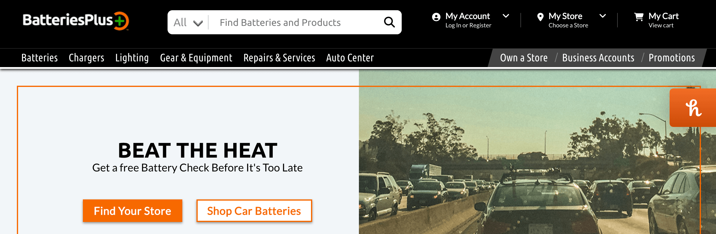 Homepage for Batteries Plus