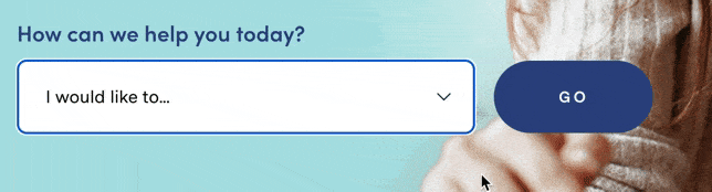 Bar with a drop-down menu