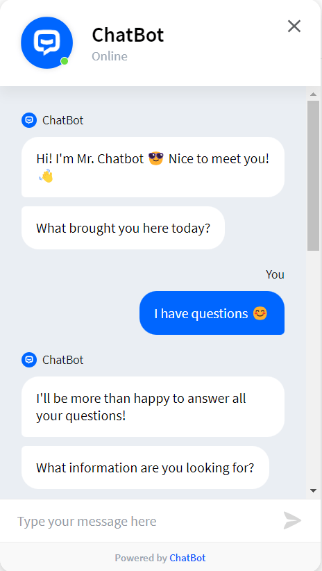 chatbot conversation
