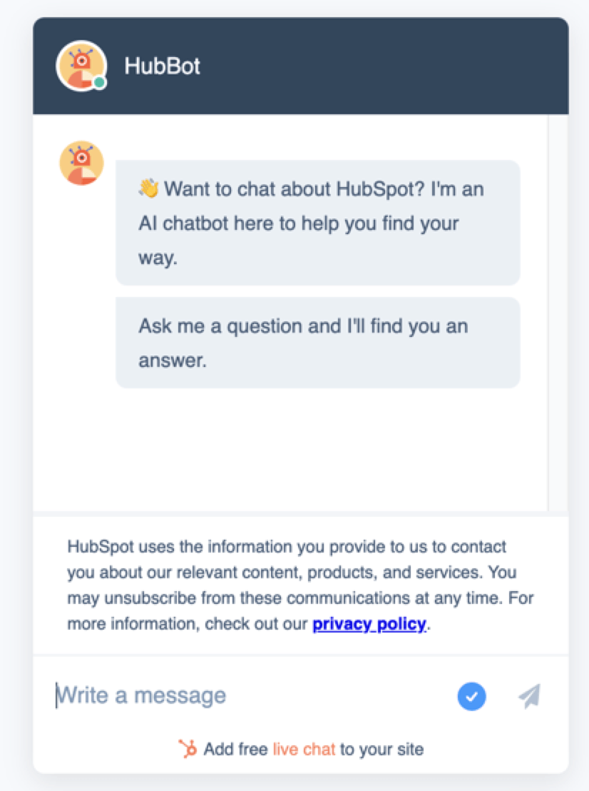 chatbot example