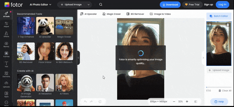 fotor's ai feature