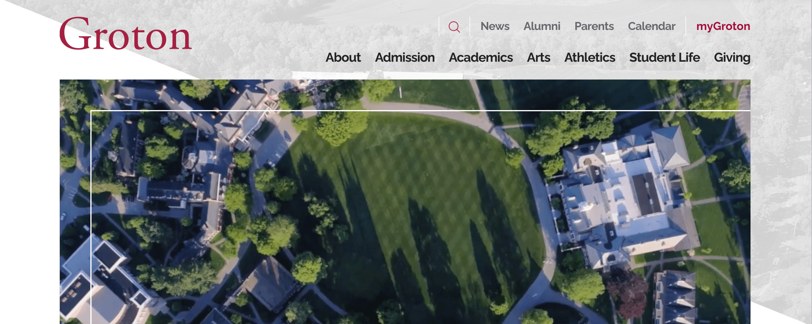 Homepage for the Groton school