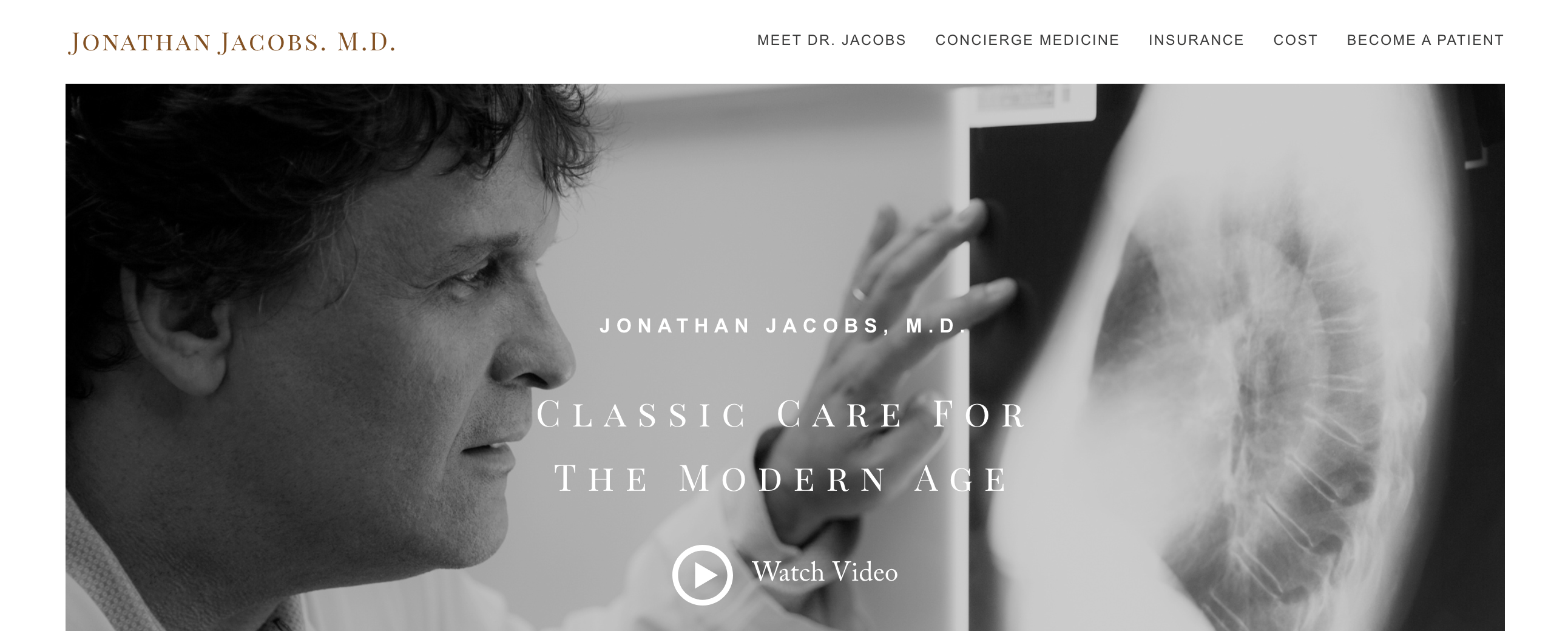 Black and white Jacob's website