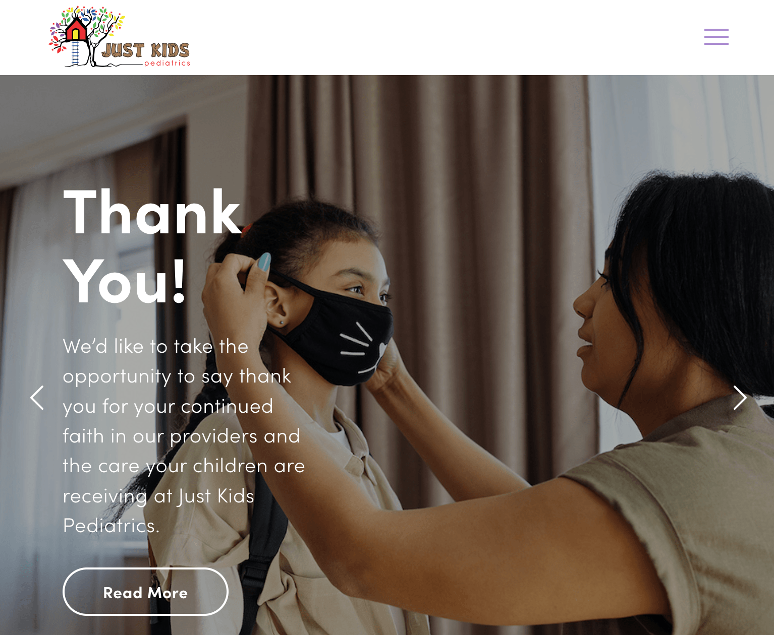 Homepage for just kids pediatrics