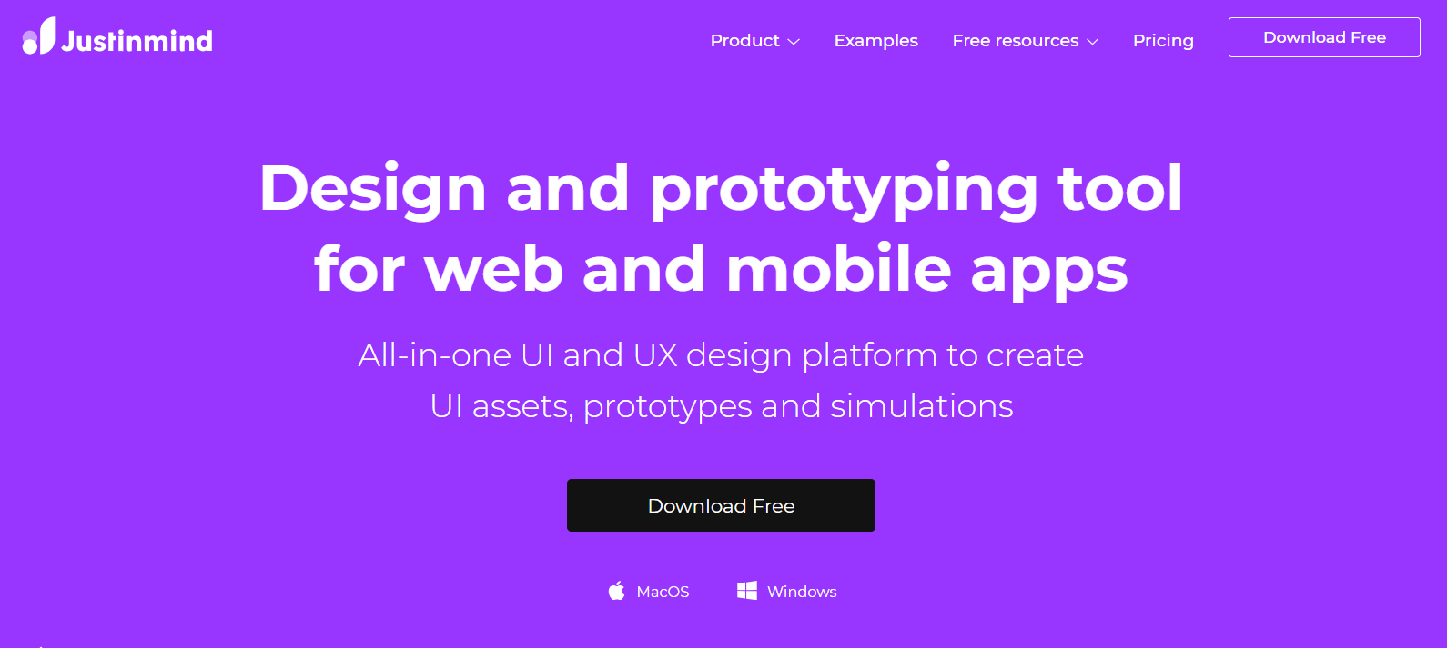 justinmind wireframe tool