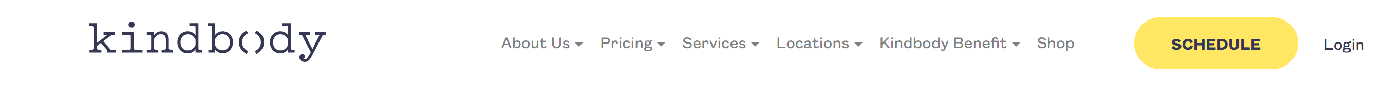 Navigation on Kindbody's website