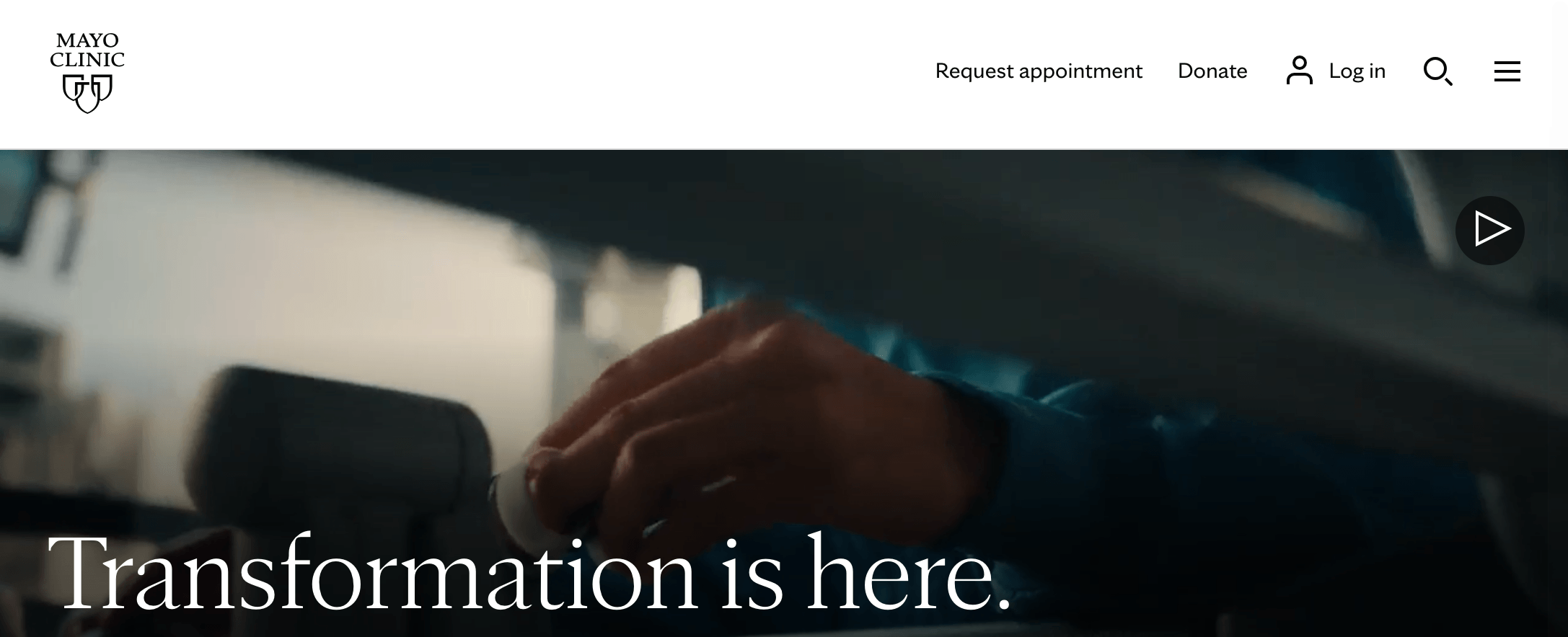 Homepage for Mayo Clinic