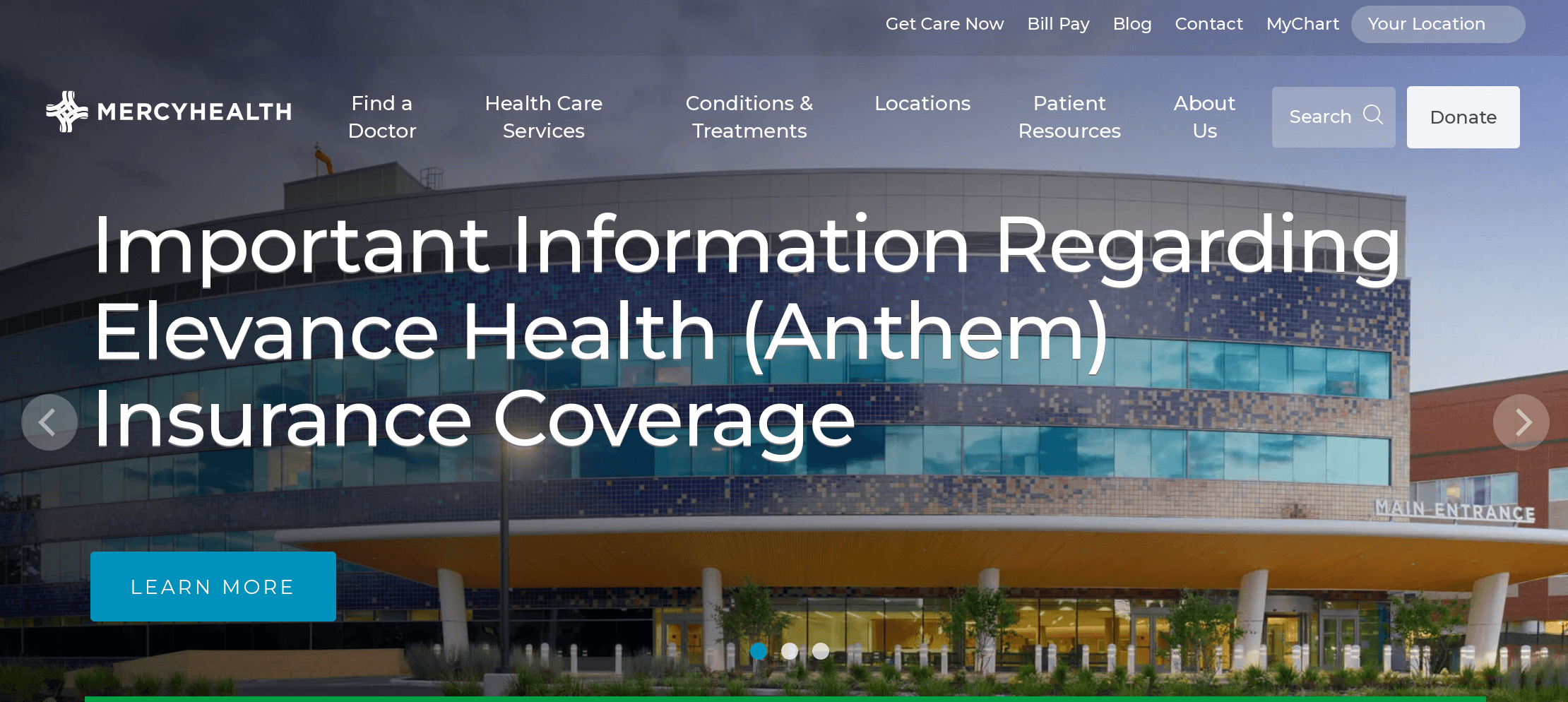 Mercy Health website