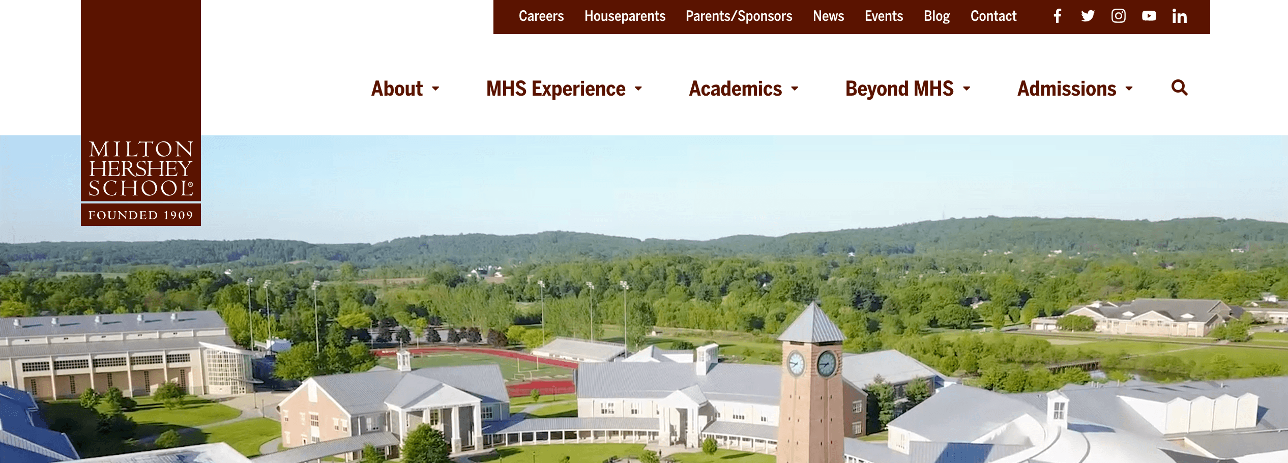 Homepage for Milton Hershey