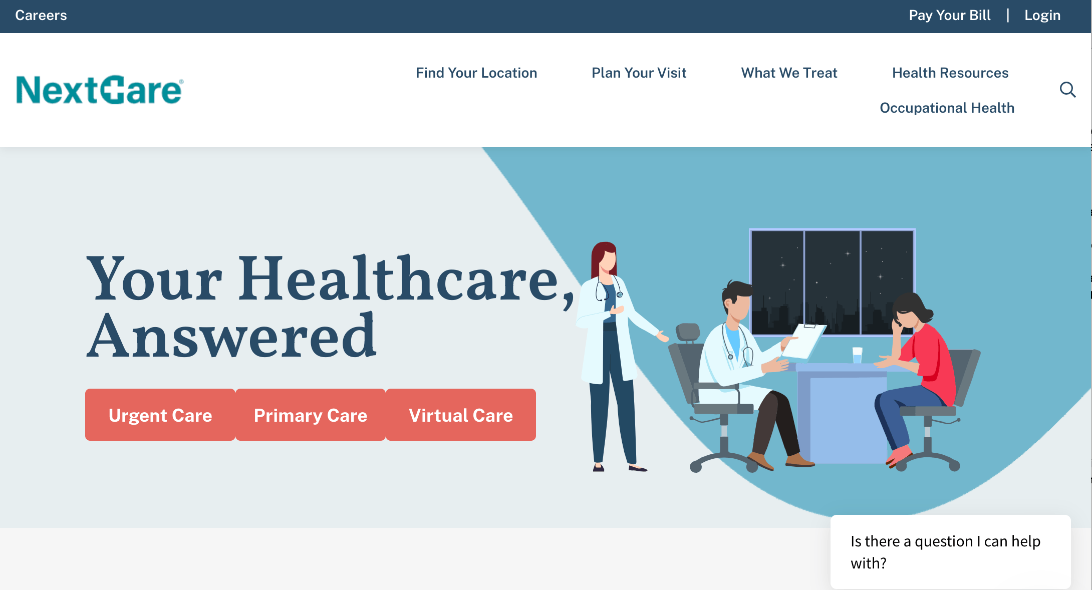Nextcare homepage
