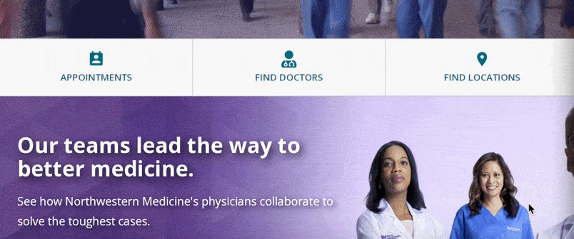 Number counter on Northwestern's website