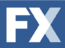 The logo of FX, consisting of the letters 'F' and 'X' in large, bold, light blue font on a white background.