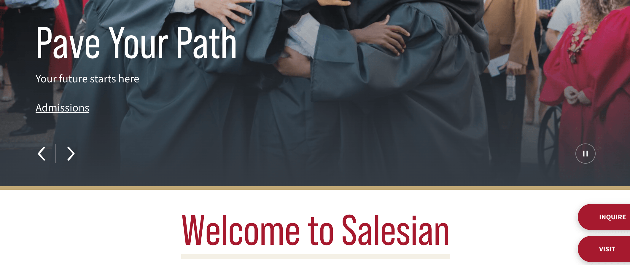 Homepage for Salesian