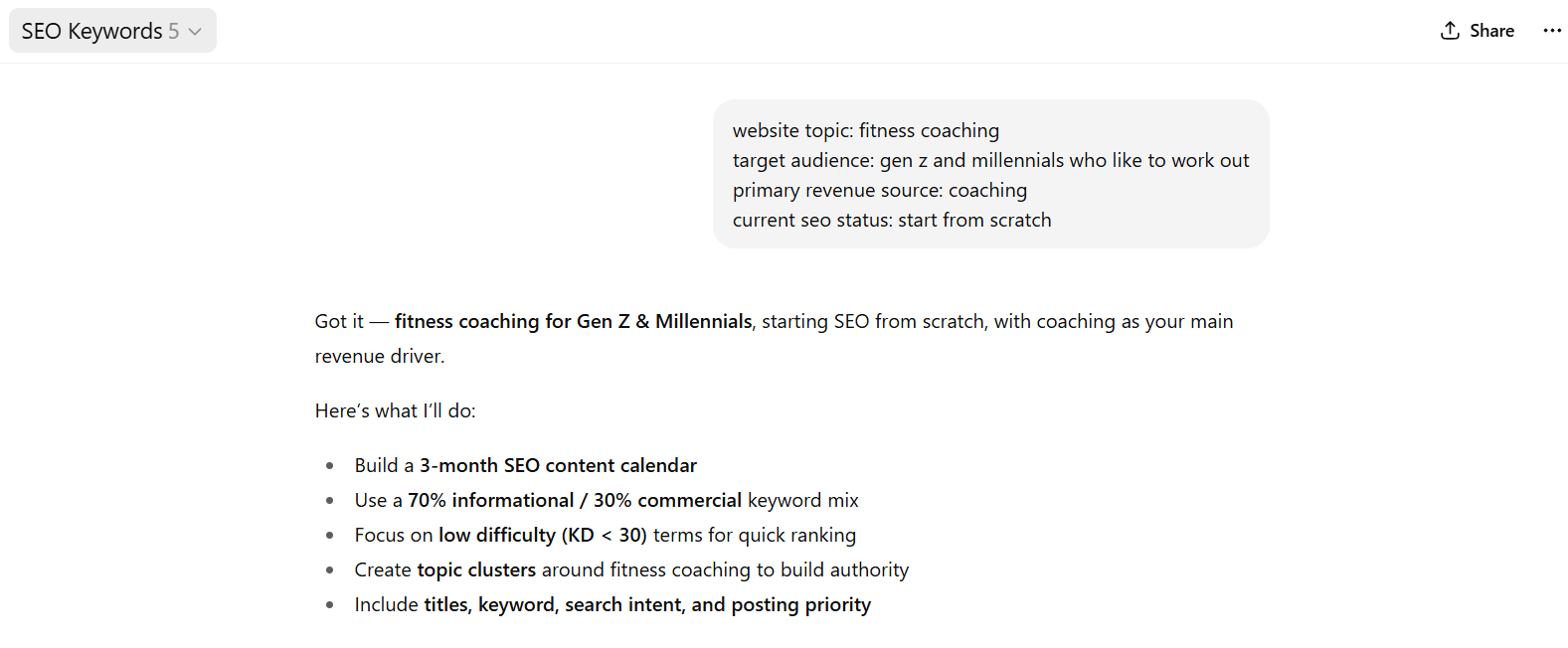 seo keywords gpt