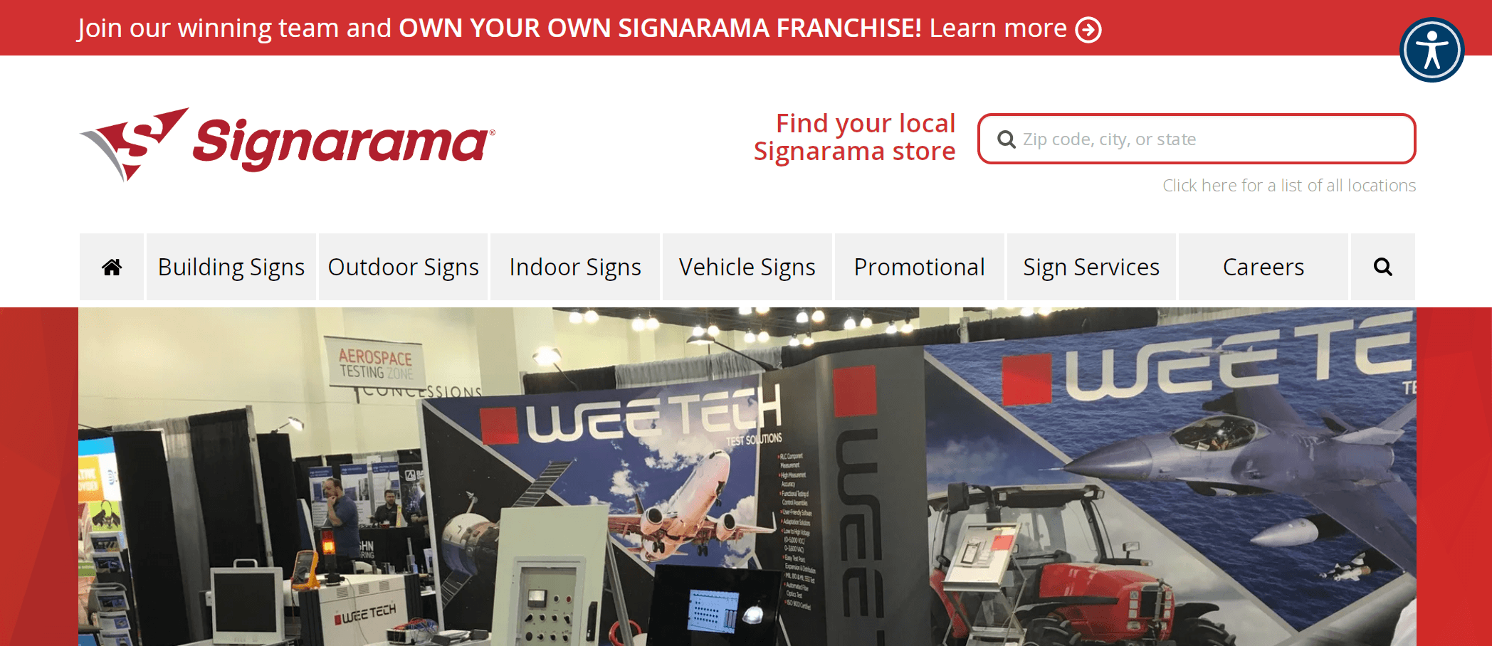 Homepage for signarama