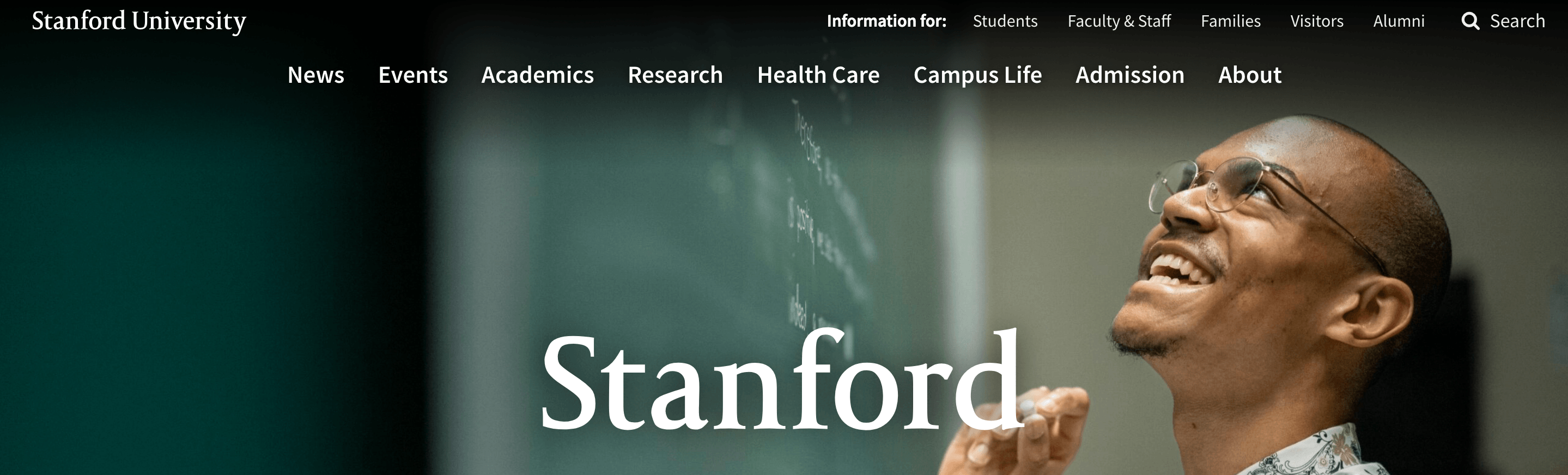 Homepage for Stanford University