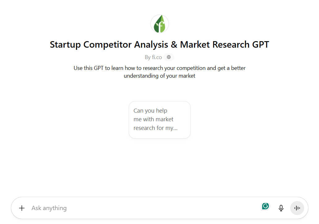 startup competitor analysis