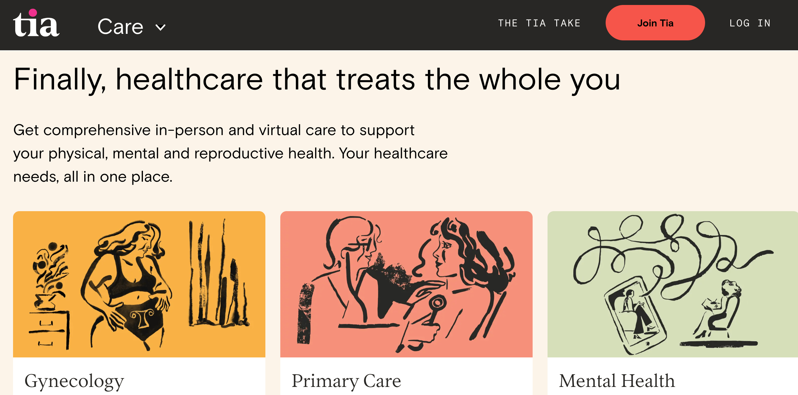 Homepage for Tia