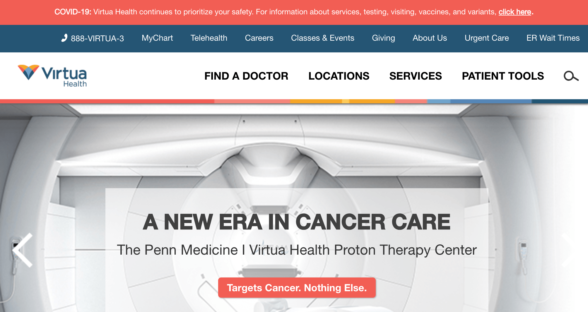 Virtua homepage