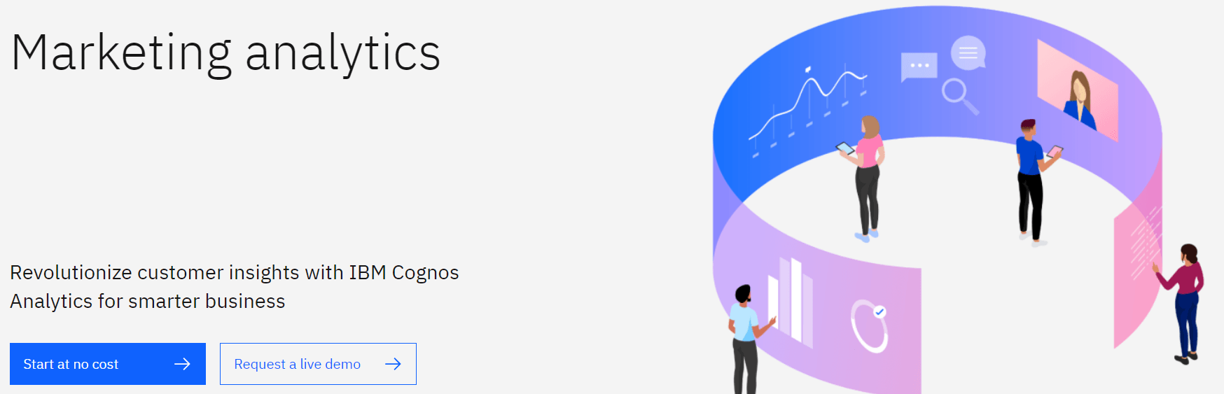 IBM marketing analytics landing page