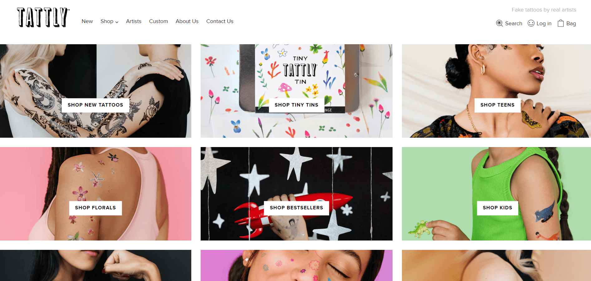 Tattly website example