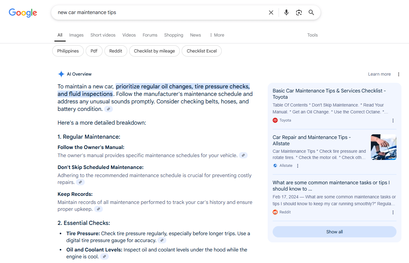 google ai overviews