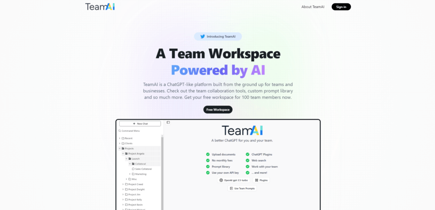 chatgpt alternatives teamai