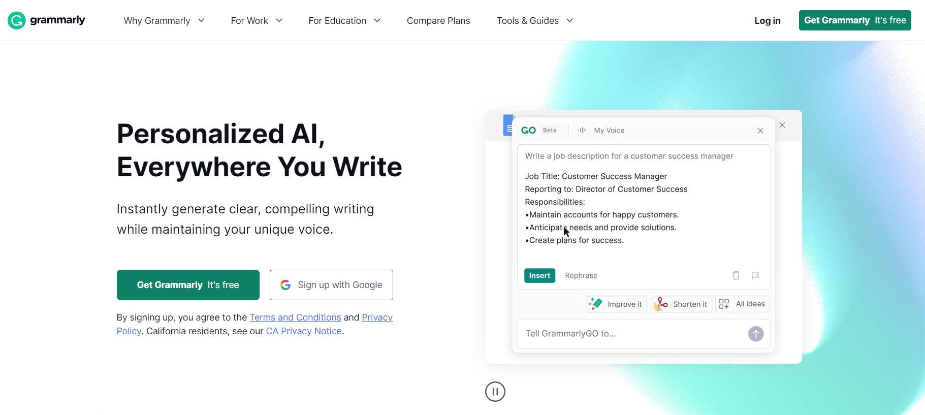 grammarly ai tool