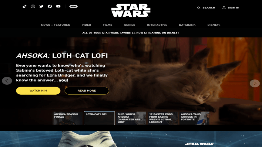 black website designs 18 star wars website