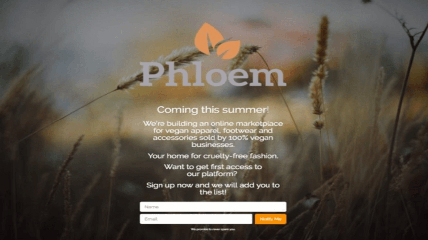 coming soon page examples 5 phloem vegan marketplace