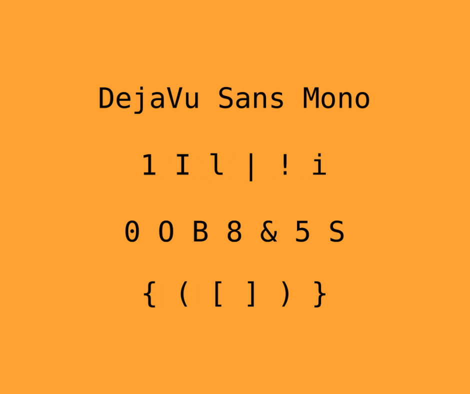 dejavu sans mono free coding font