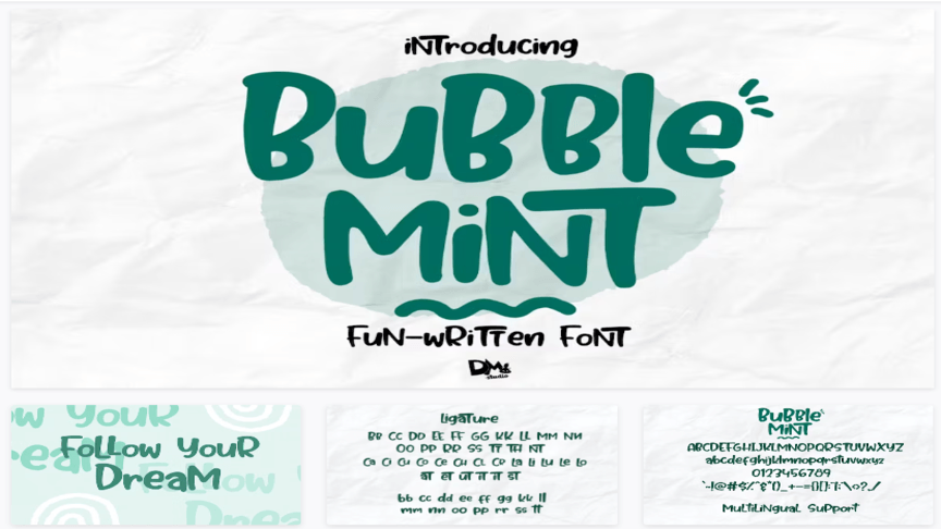 free fonts for professional design 7 bubble mint