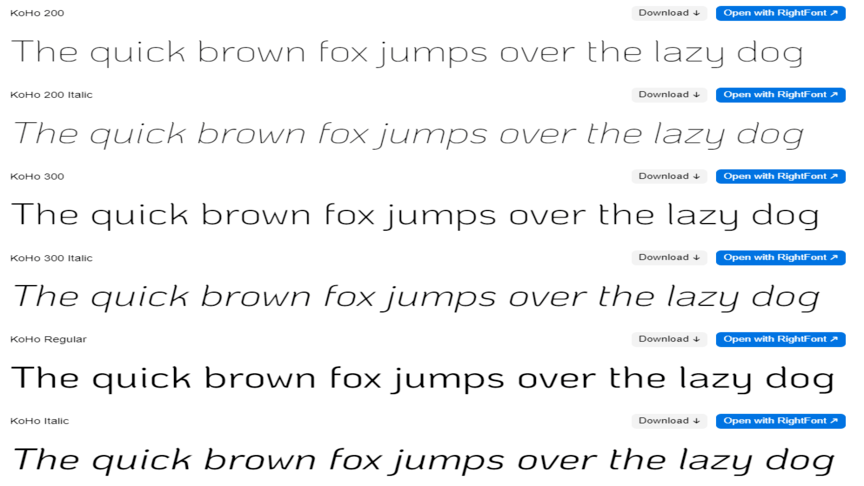 free fonts for professional design 9 koho