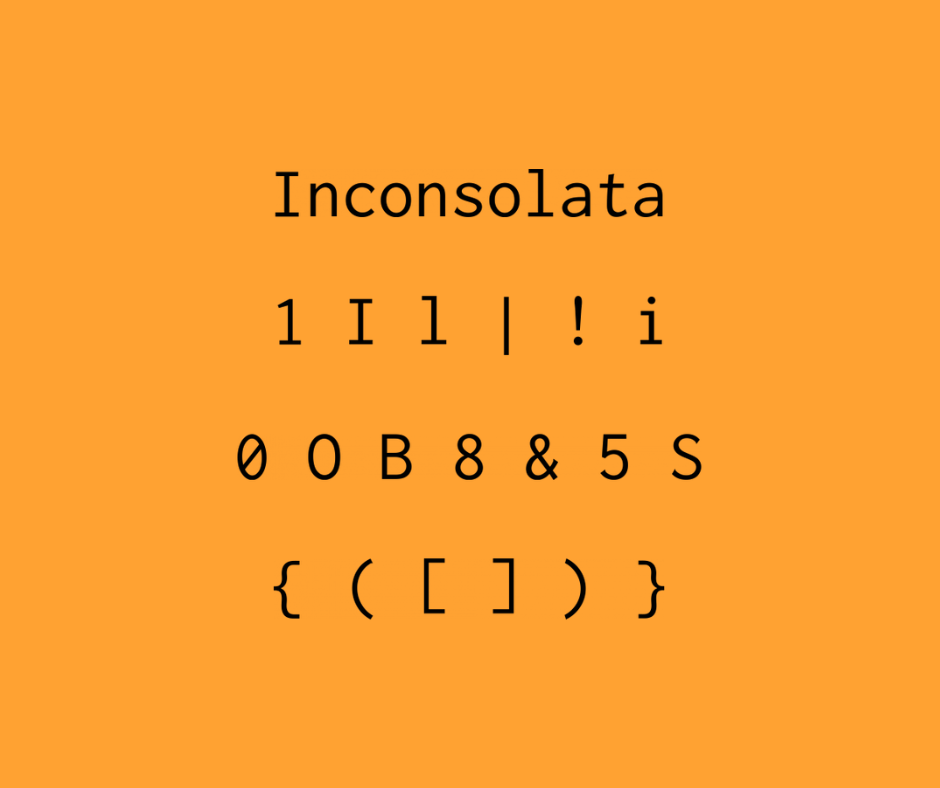 inconsolata programming font
