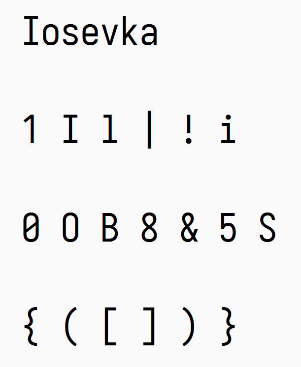iosevka coding font