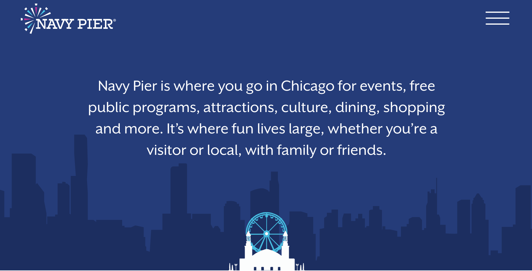 Homepage for Navy Pier