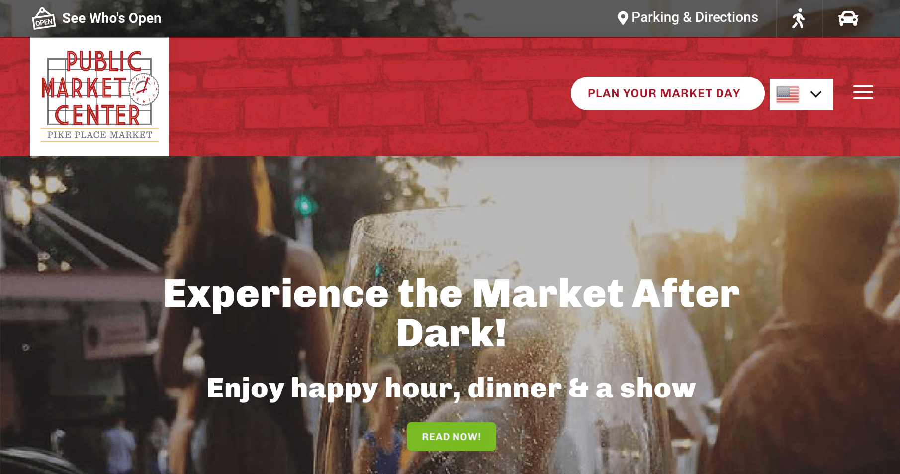 Homepage for Pike Place Market