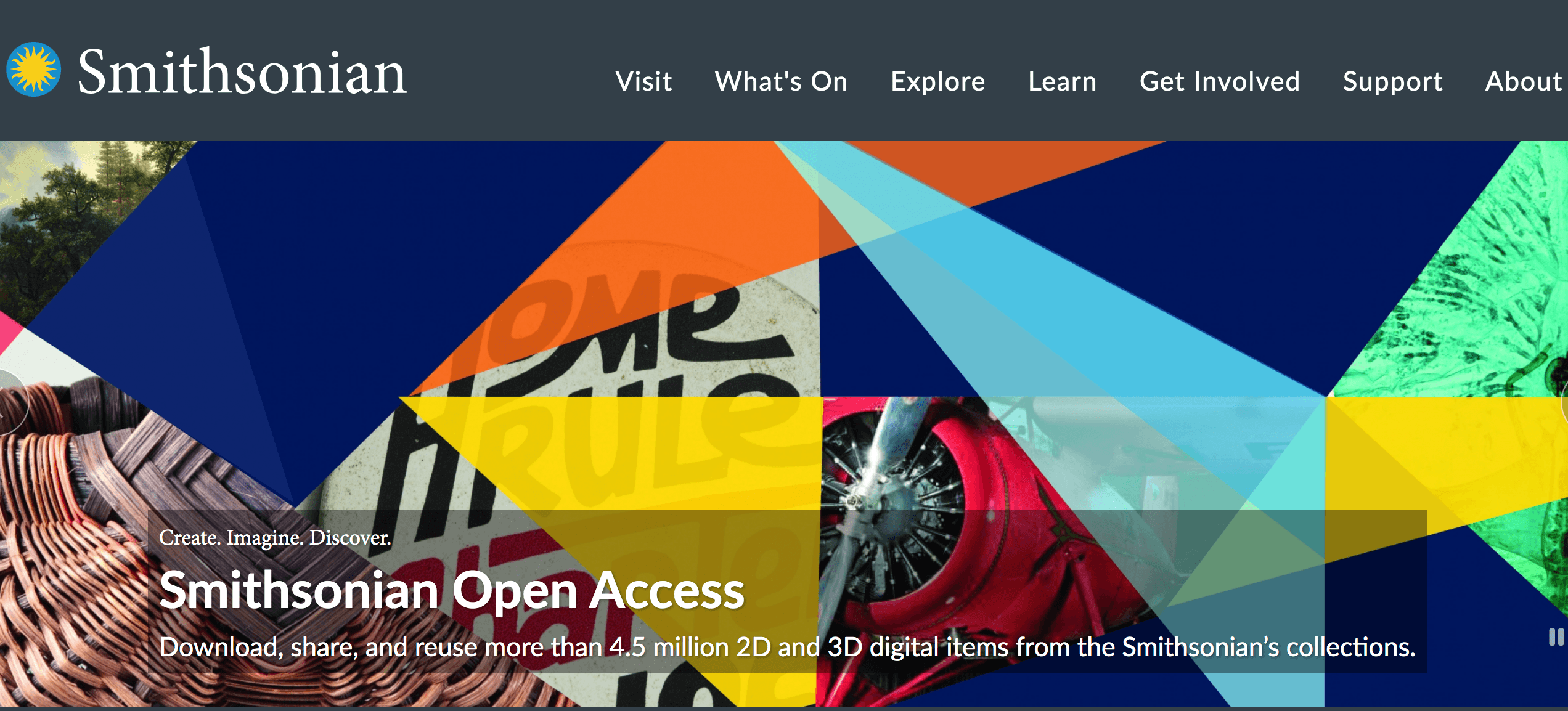 Homepage for Smithsonian