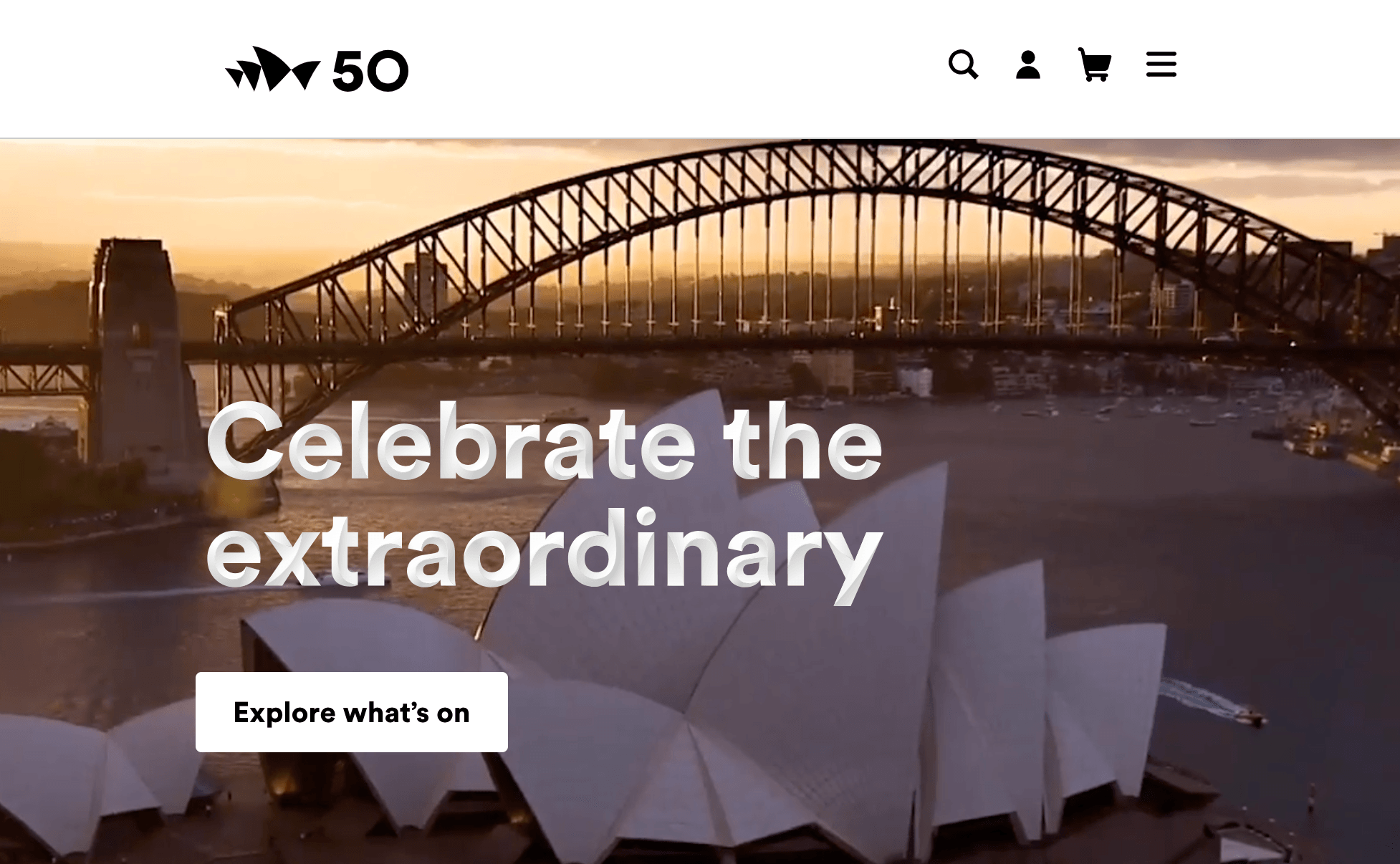 Homepage for Sydney Opera House