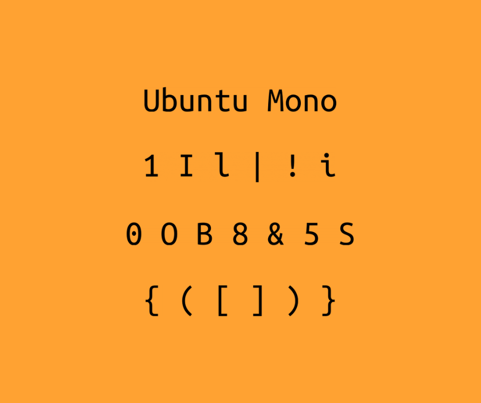 ubuntu mono coding font