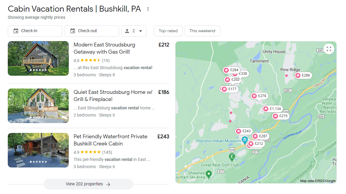 local SEO search results