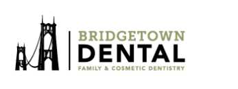 Logo on Bridgetown Dental's navigation bar featuring a bridge