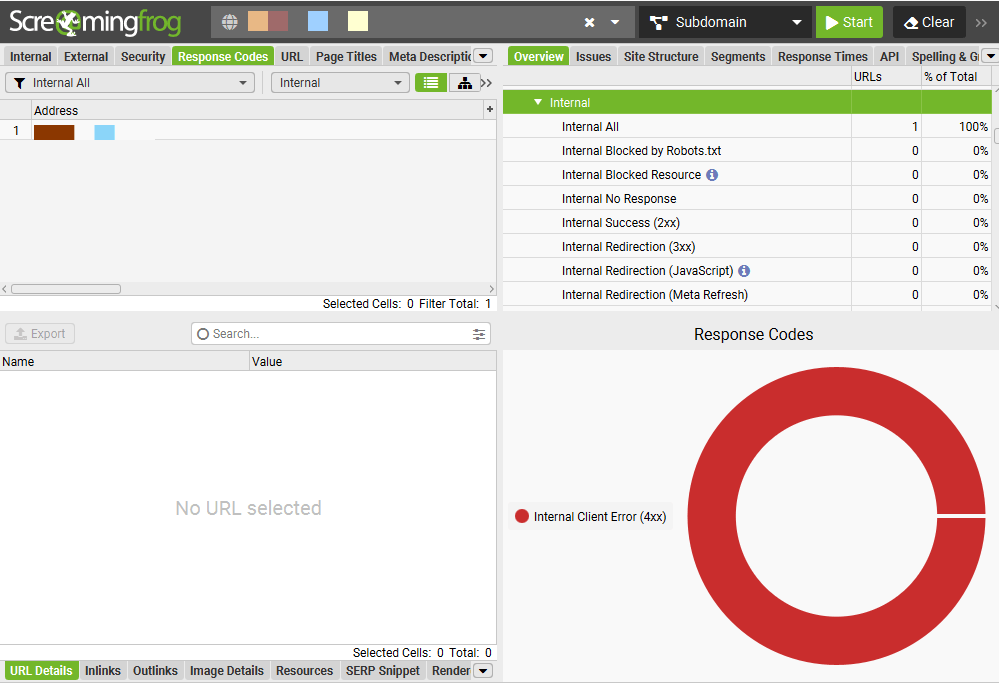 Finding broken links in Screaming Frog